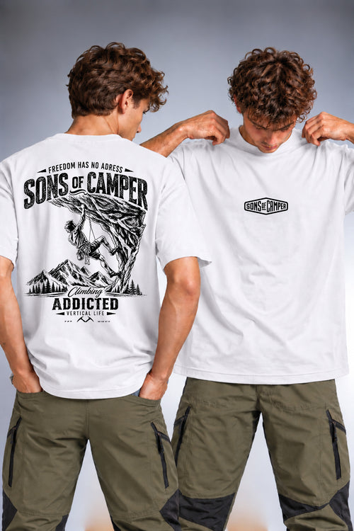 Camiseta Addicted Sons of Camper color Blanco, vista hombre