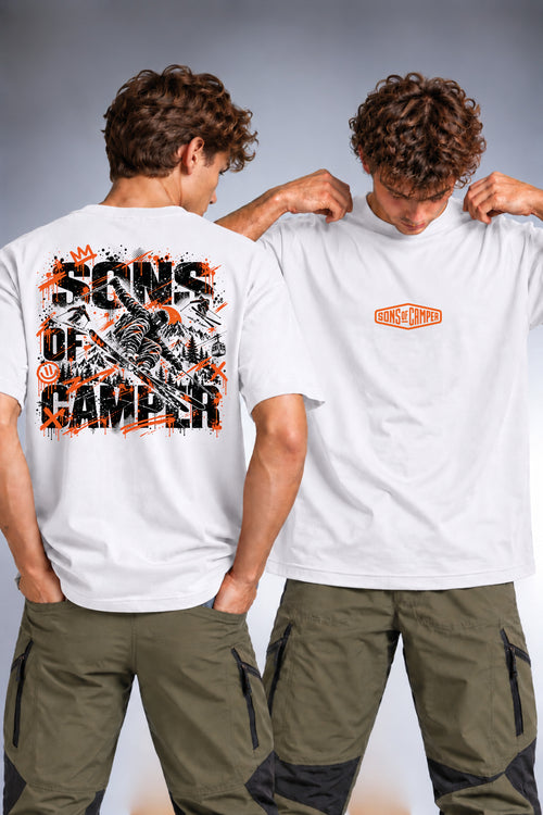 Camiseta Baqueira Sons of Camper color Blanco, vista hombre