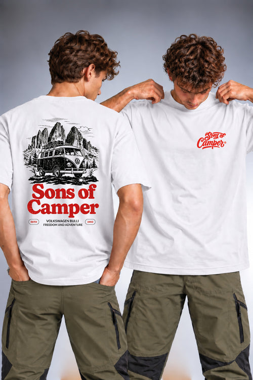 Camiseta Bulli Sons of Camper color Blanco, vista hombre