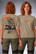 Camiseta Ski Sons of Camper color Caqui, vista mujer