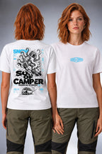 Camiseta Snow Sons of Camper color Blanco, vista mujer