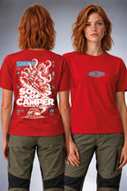 Camiseta Snow Sons of Camper color Rojo, vista mujer