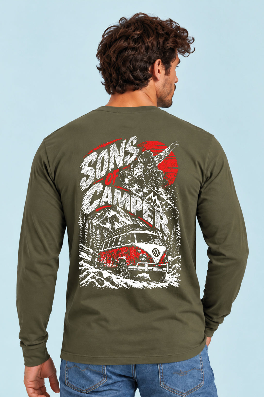 Camiseta de manga larga Cerler de Sons of Camper, color Caqui