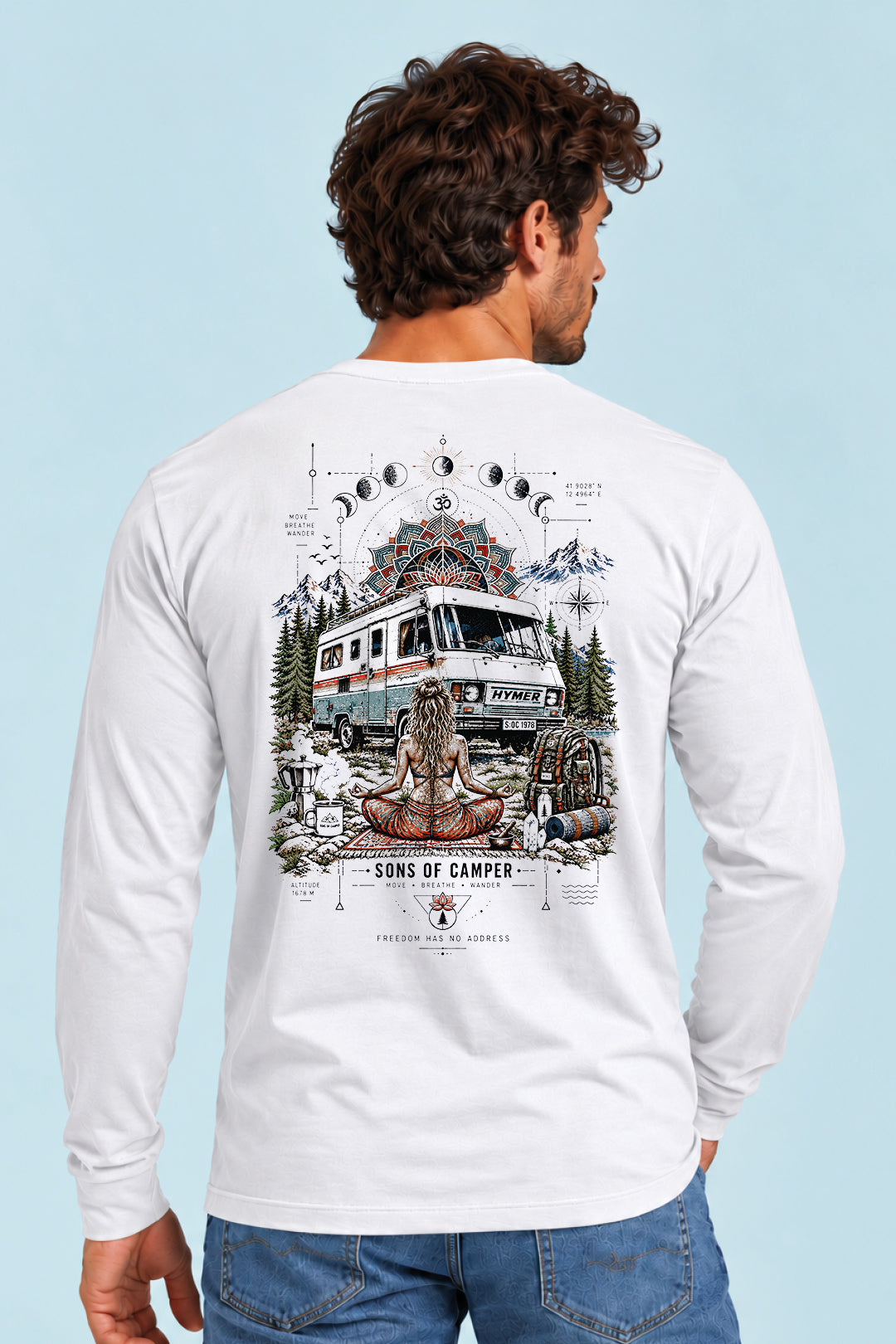 Camiseta de manga larga Chakra de Sons of Camper, color Blanco