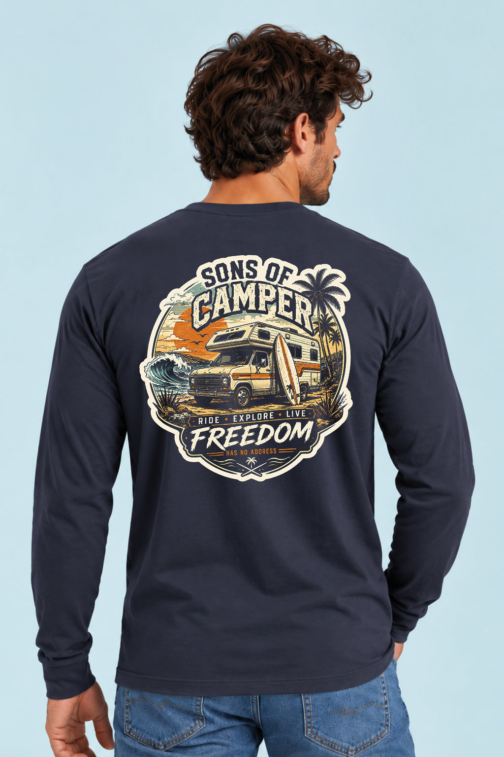 Camiseta de manga larga Freedom de Sons of Camper, color Navy