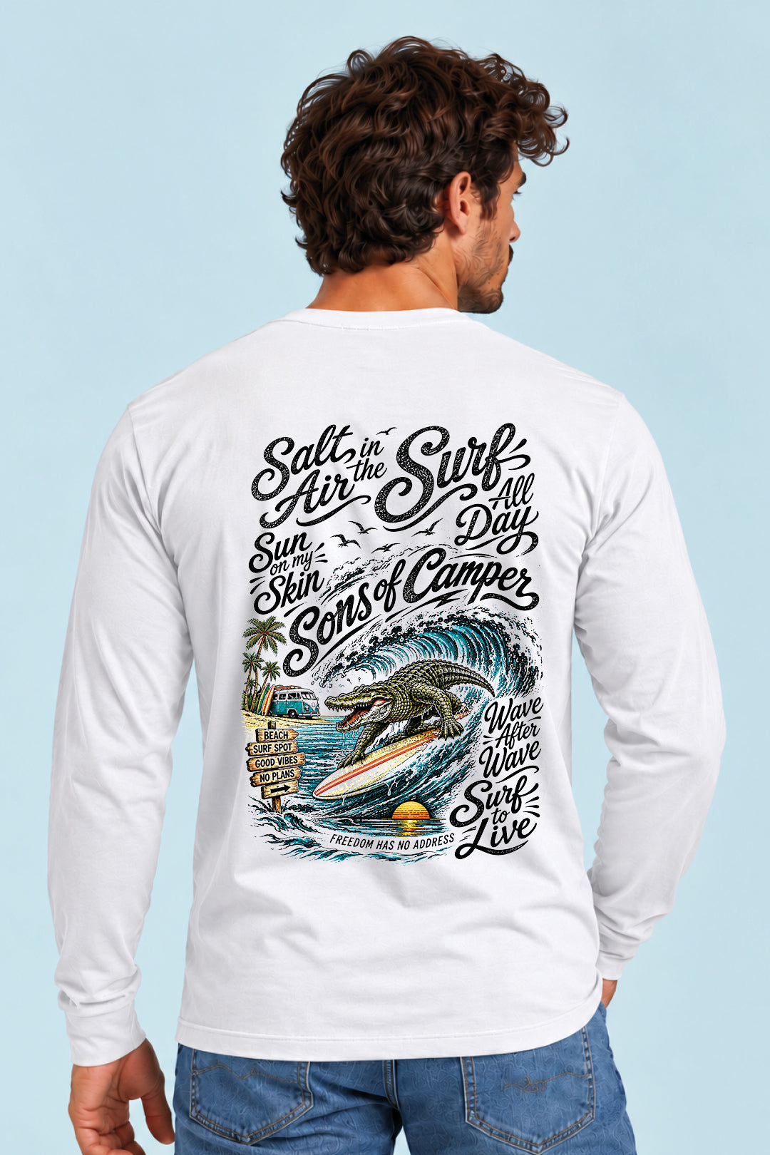 Camiseta de manga larga Tube de Sons of Camper, color Blanco
