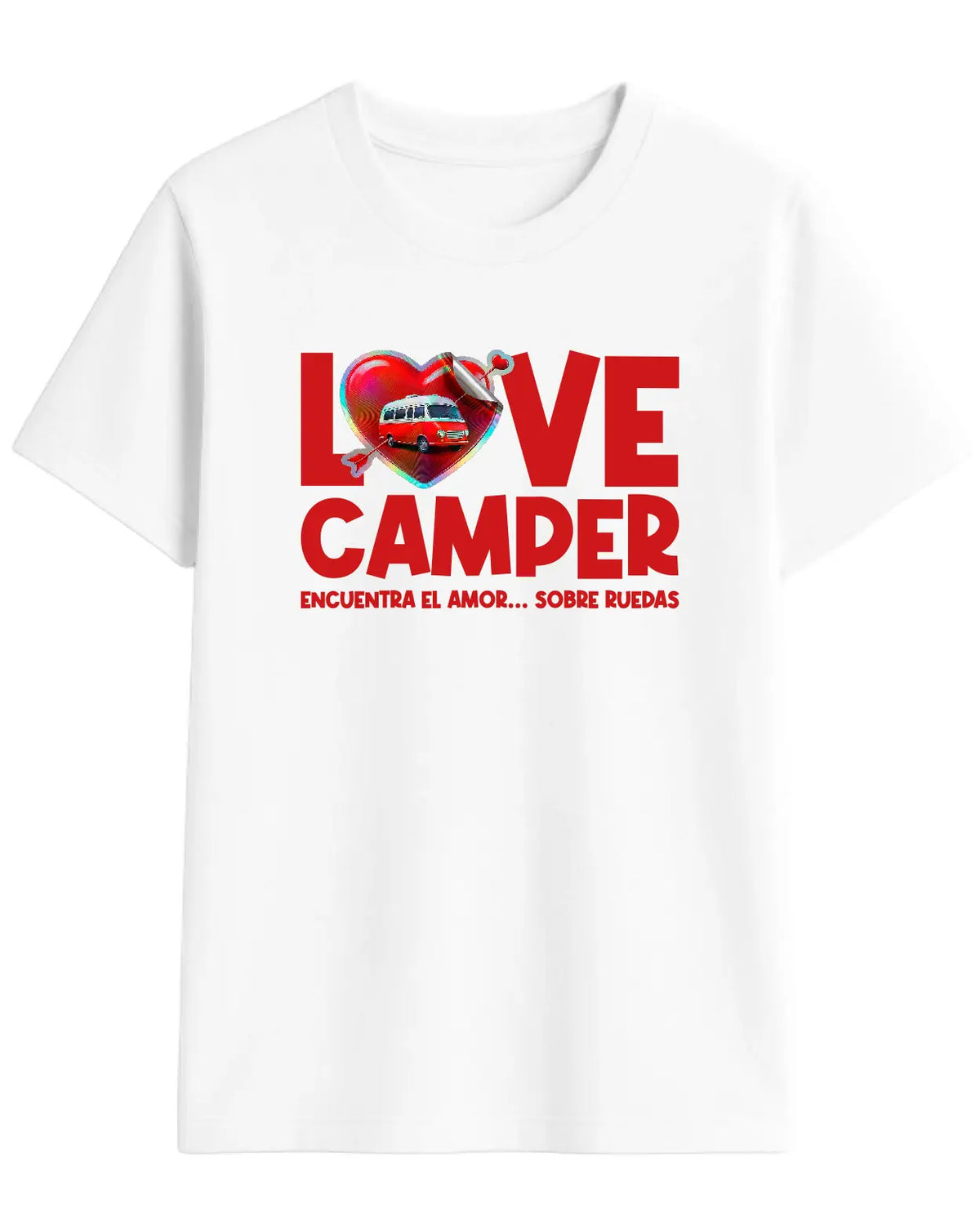 Camiseta Love Camper en color Blanco