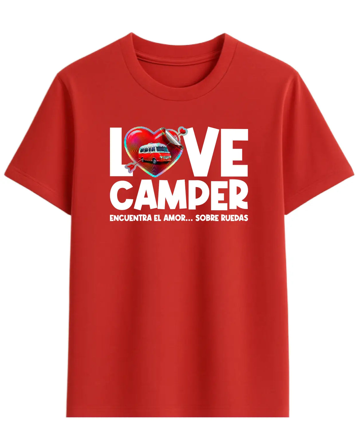Camiseta Love Camper en color Rojo