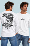 Camiseta manga larga Addicted Sons of Camper color Blanco, vista hombre