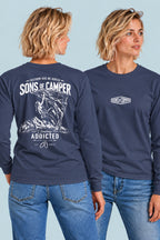 Camiseta manga larga Addicted Sons of Camper color Navy, vista mujer
