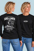 Camiseta manga larga Addicted Sons of Camper color Negro, vista mujer
