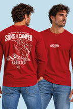 Camiseta manga larga Addicted Sons of Camper color Rojo, vista hombre