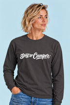 Camiseta manga larga Basic Sons of Camper color Antracita, vista mujer