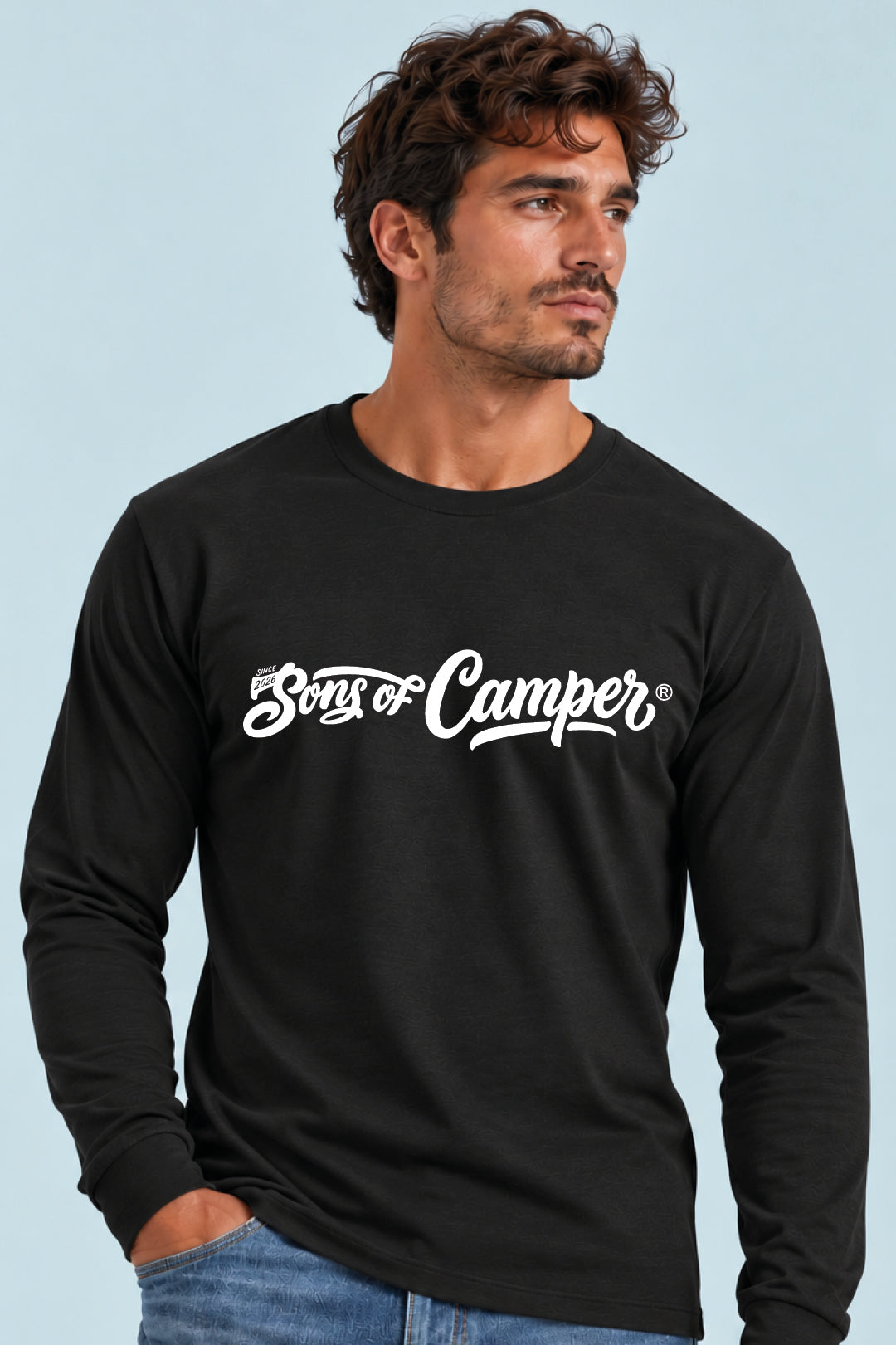 Camiseta manga larga Basic Sons of Camper color Negro, vista hombre