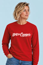 Camiseta manga larga Basic Sons of Camper color Rojo, vista mujer