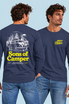 Camiseta manga larga Bulli Sons of Camper color Navy, vista hombre