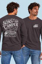 Camiseta manga larga Campsurf Sons of Camper color Antracita, vista hombre