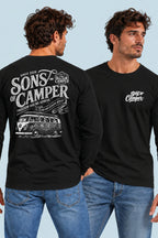 Camiseta manga larga Campsurf Sons of Camper color Negro, vista hombre