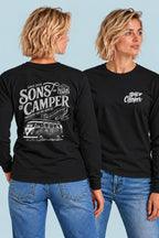 Camiseta manga larga Campsurf Sons of Camper color Negro, vista mujer