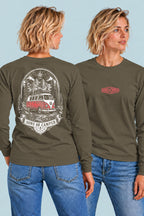Camiseta manga larga Dolomitas Sons of Camper color Caqui, vista mujer