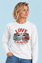 Camiseta manga larga Love Camper Bulli Dúo Sons of Camper color Blanco, vista mujer