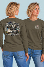 Camiseta manga larga Mario Sons of Camper color Caqui, vista mujer