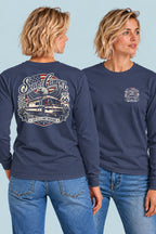 Camiseta manga larga Mario Sons of Camper color Navy, vista mujer