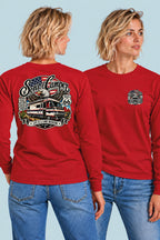 Camiseta manga larga Mario Sons of Camper color Rojo, vista mujer