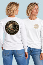 Camiseta manga larga Pirineos Sons of Camper color Blanco, vista mujer