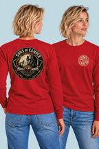 Camiseta manga larga Pirineos Sons of Camper color Rojo, vista mujer
