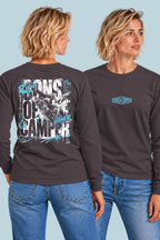 Camiseta manga larga Radical Sons of Camper color Antracita, vista mujer