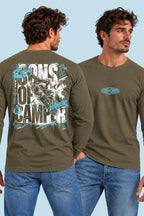 Camiseta manga larga Radical Sons of Camper color Caqui, vista hombre