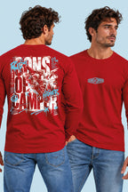 Camiseta manga larga Radical Sons of Camper color Rojo, vista hombre