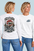 Camiseta manga larga River Sons of Camper color Blanco, vista mujer