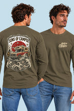 Camiseta manga larga River Sons of Camper color Caqui, vista hombre