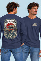 Camiseta manga larga River Sons of Camper color Navy, vista hombre