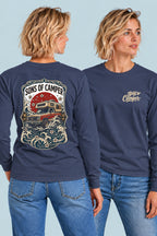 Camiseta manga larga River Sons of Camper color Navy, vista mujer