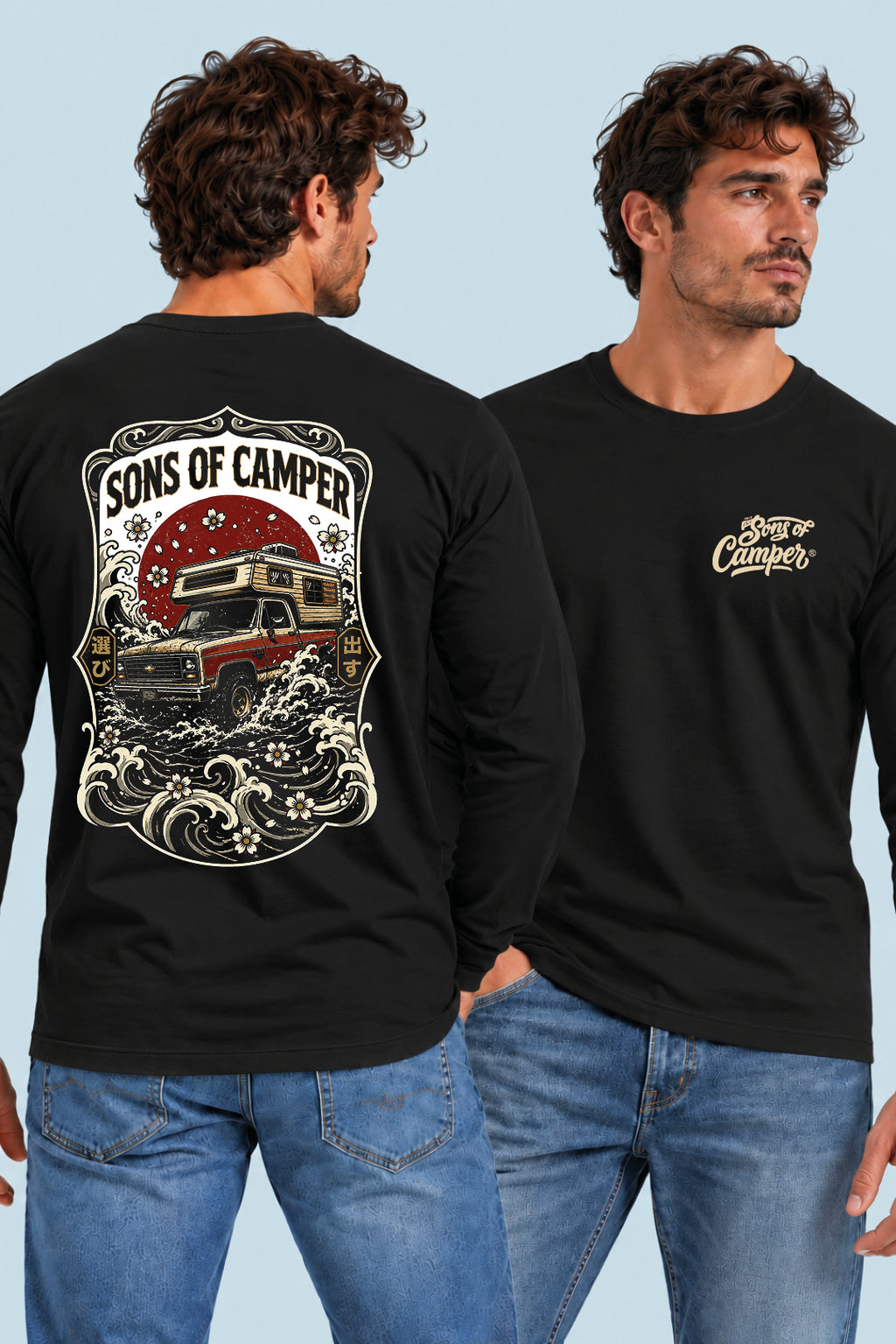 Camiseta manga larga River Sons of Camper color Negro, vista hombre