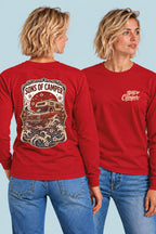 Camiseta manga larga River Sons of Camper color Rojo, vista mujer