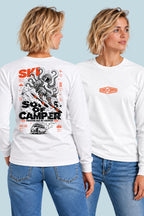 Camiseta manga larga Ski Sons of Camper color Blanco, vista mujer