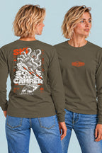 Camiseta manga larga Ski Sons of Camper color Caqui, vista mujer