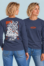 Camiseta manga larga Ski Sons of Camper color Navy, vista mujer