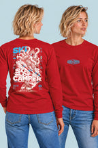 Camiseta manga larga Ski Sons of Camper color Rojo, vista mujer