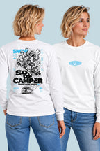 Camiseta manga larga Snow Sons of Camper color Blanco, vista mujer
