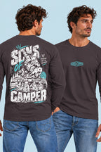 Camiseta manga larga Snowmass Sons of Camper color Antracita, vista hombre