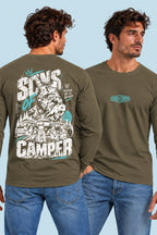 Camiseta manga larga Snowmass Sons of Camper color Caqui, vista hombre
