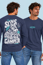 Camiseta manga larga Snowmass Sons of Camper color Navy, vista hombre