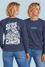Camiseta manga larga Snowmass Sons of Camper color Navy, vista mujer