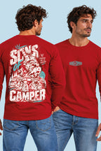 Camiseta manga larga Snowmass Sons of Camper color Rojo, vista hombre