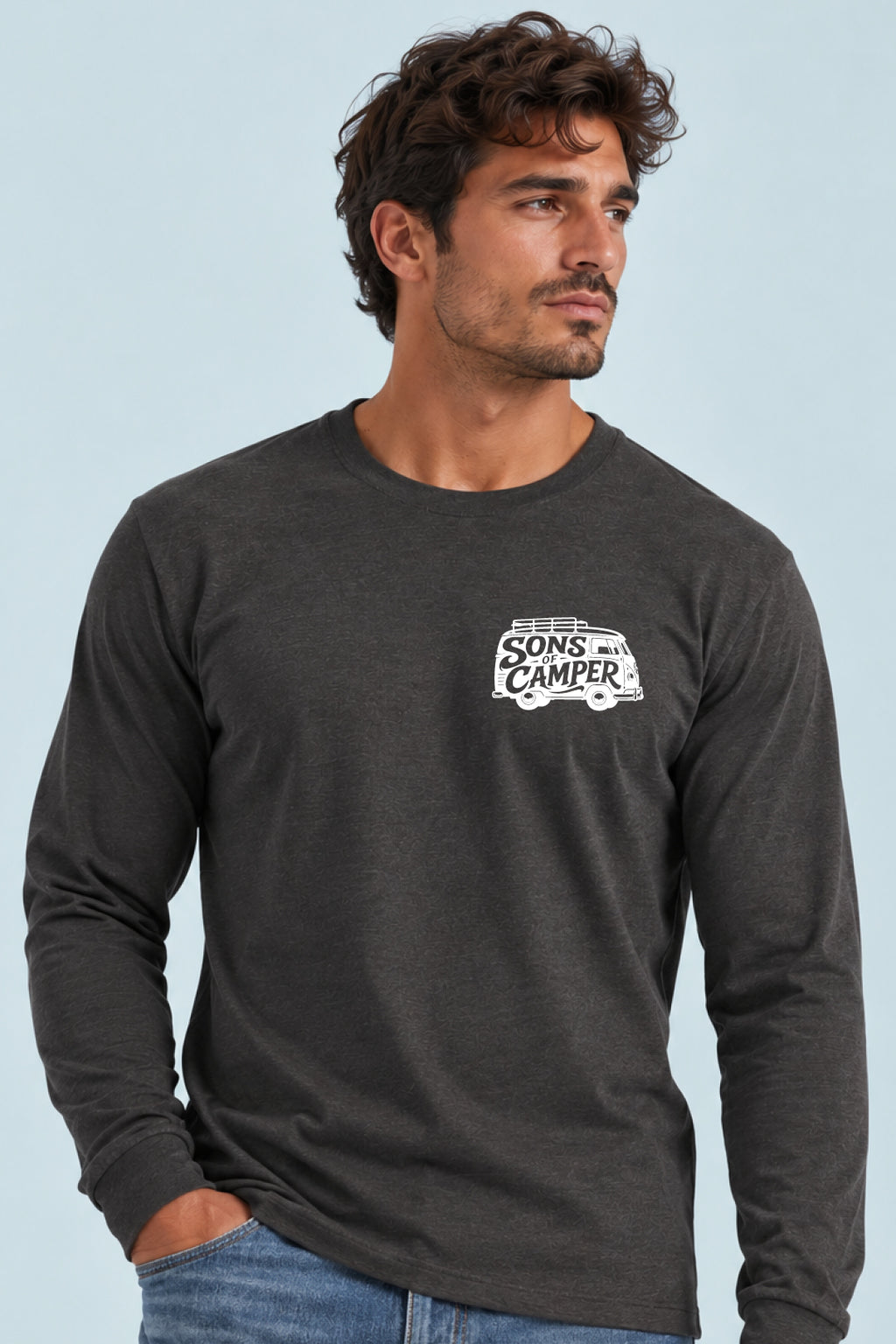 Camiseta manga larga T 1 Sons of Camper color Antracita, vista hombre